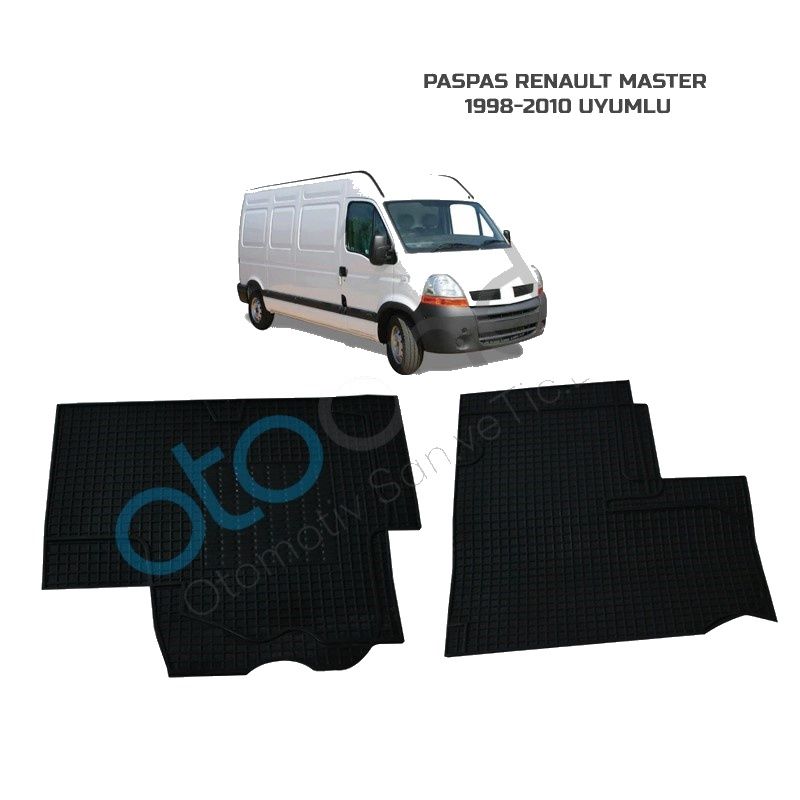 Renault Master 1998-2014 arası modellere uyumlu kauçuk paspas