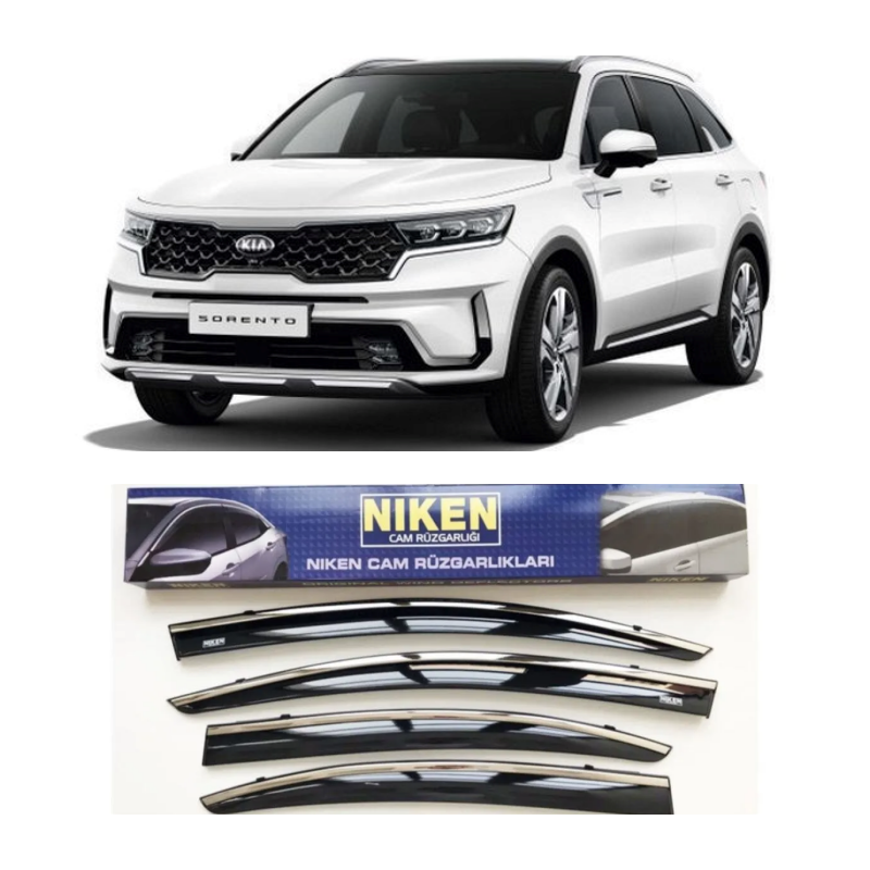 Kia Sorento Kromlu Cam Rüzgarlığı Niken 2021 sonrası uyumlu