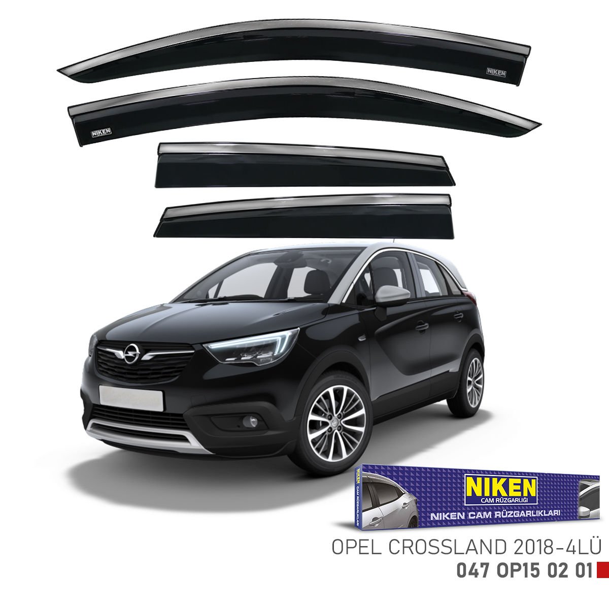 Opel Crossland x Kromlu Cam Rüzgarlığı Niken 2018+