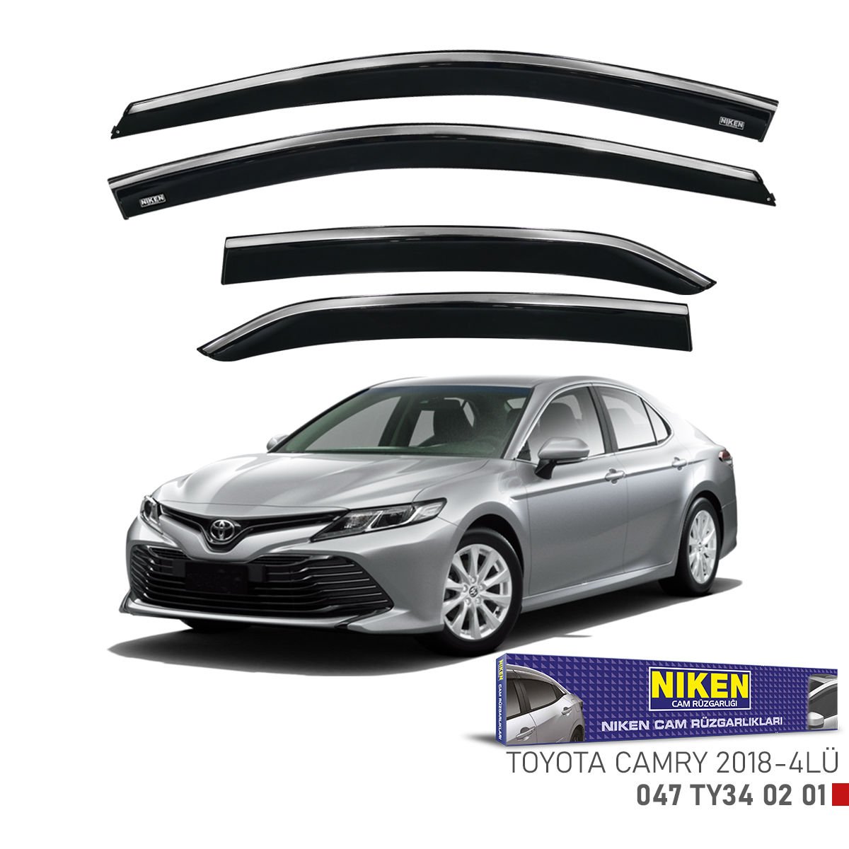 Toyota Camry Kromlu Cam Rüzgarlığı Niken 2019+