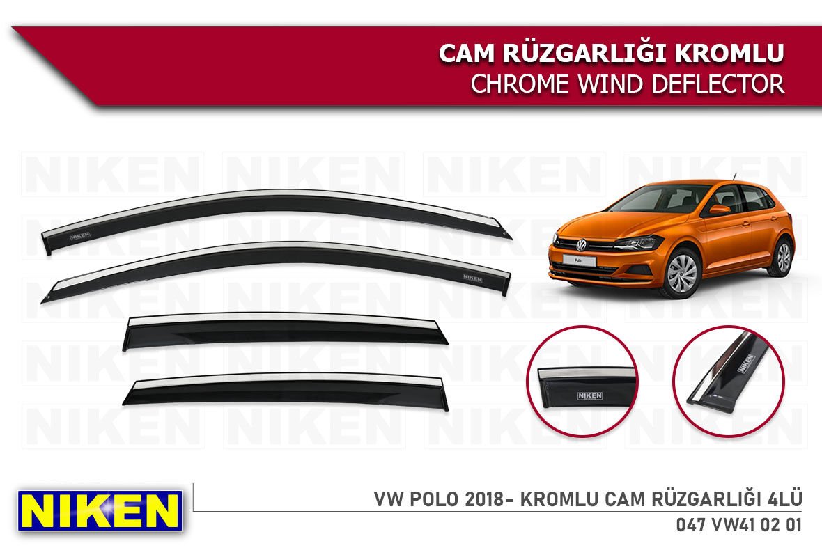 Vw Polo Kromlu Cam Rüzgarlığı Niken 2018+