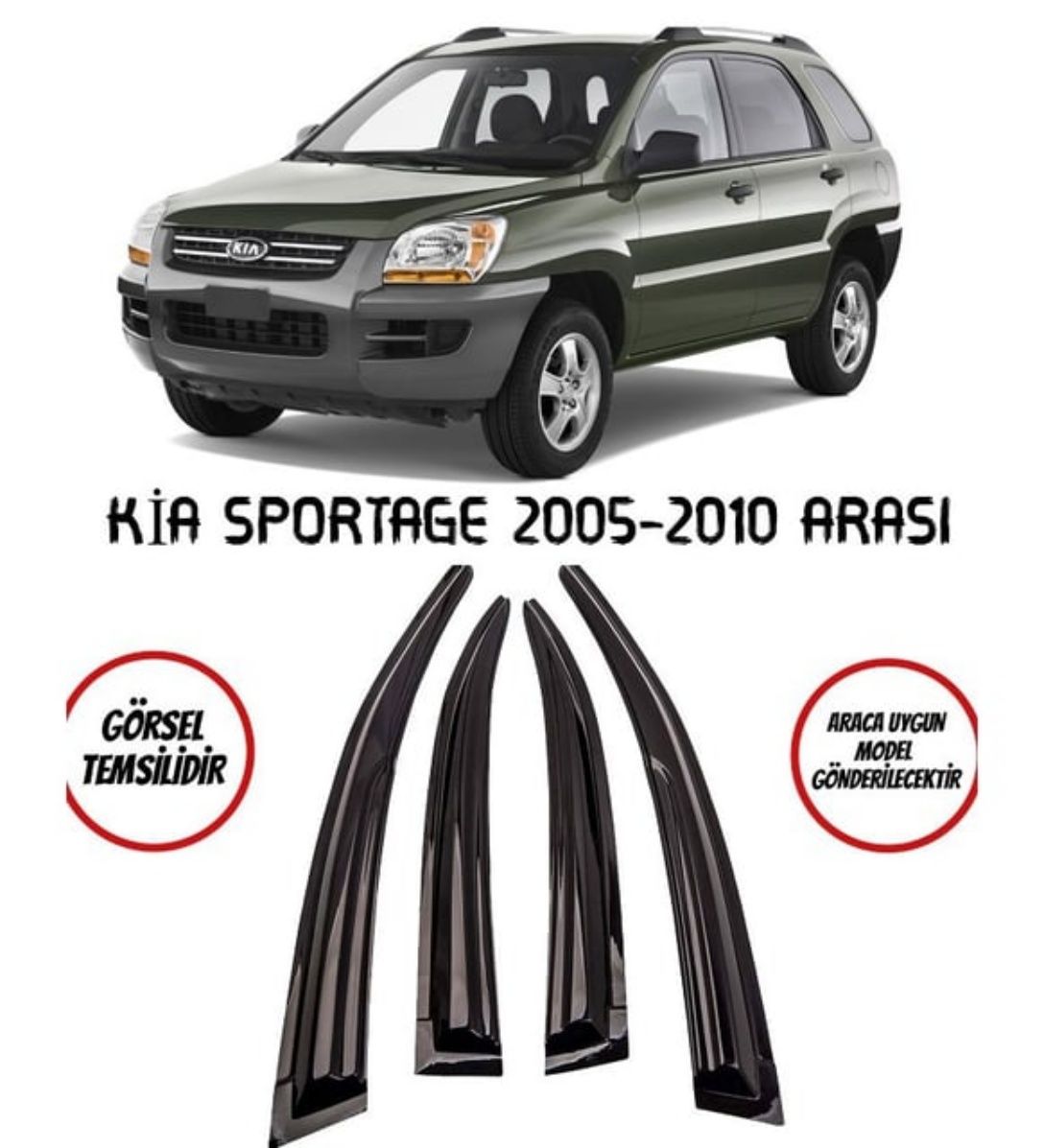 Kia Sportage Uyumlu Cam Rüzgarlığı 2005-2010 Arası Mugen
