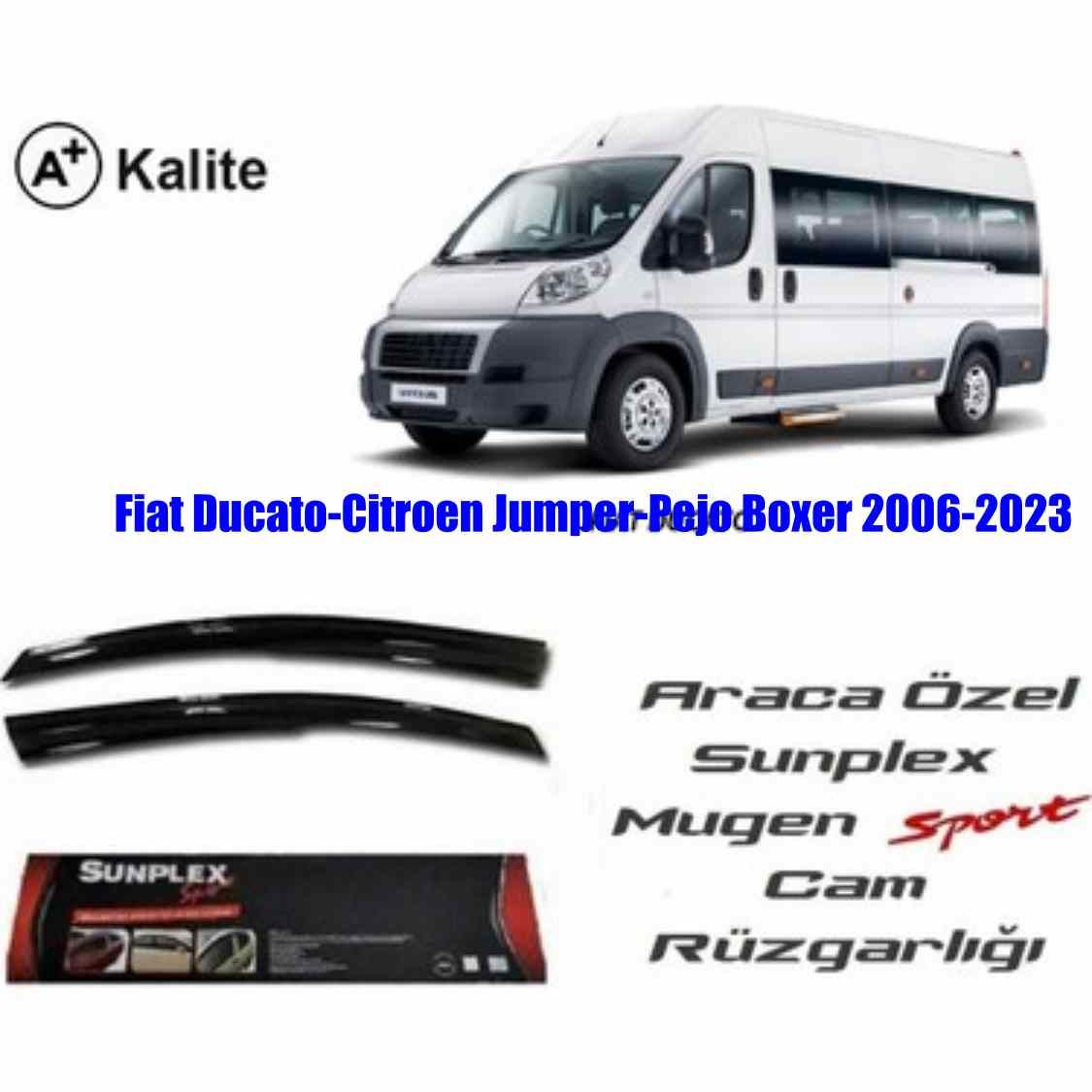 Peugeot Boxer Mugen Cam Rüzgarlığı 2006-2023 arası 2'li Sunplex