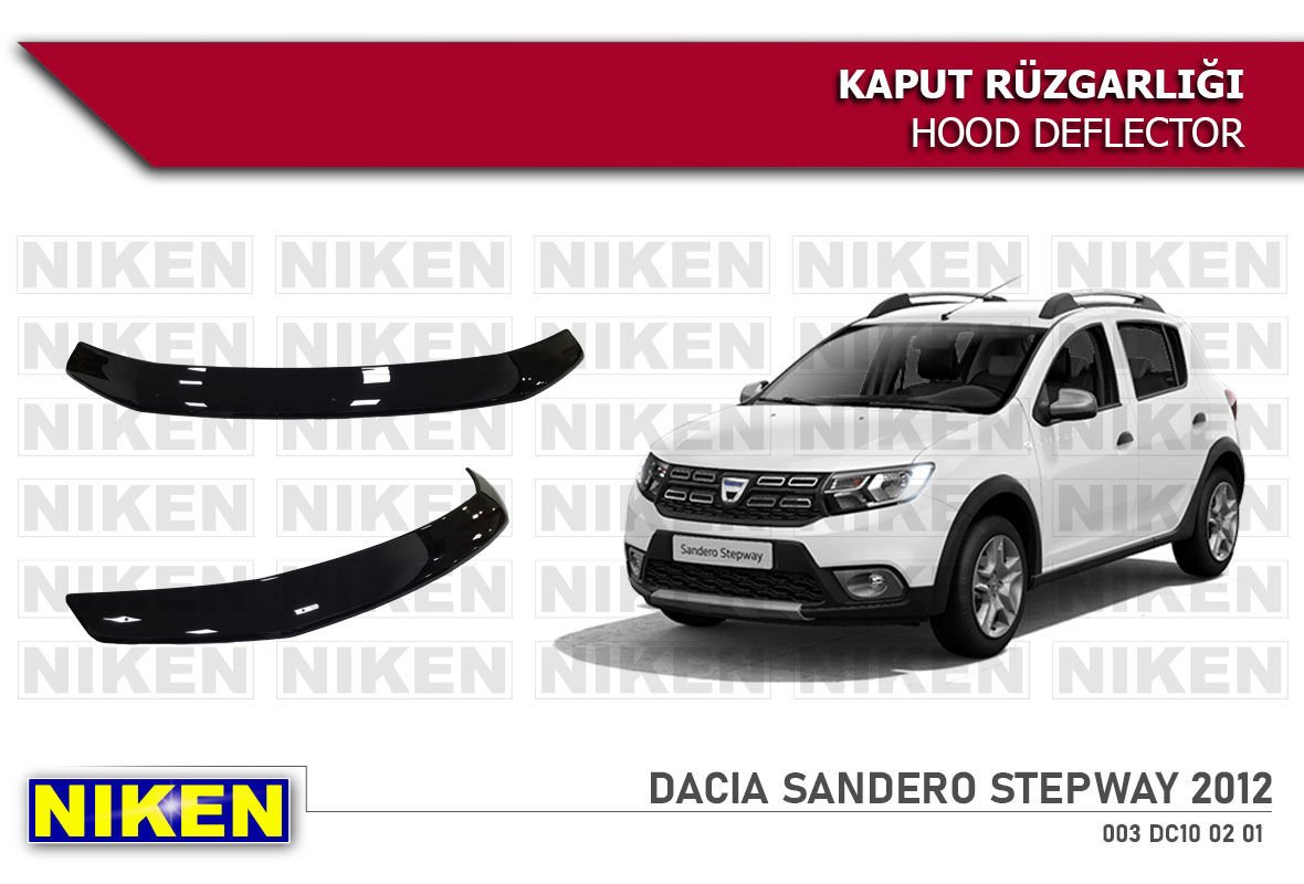 Dacia Sandero Stepway Kaput Rüzgarlığı Koruyucu 2013-2020 arası