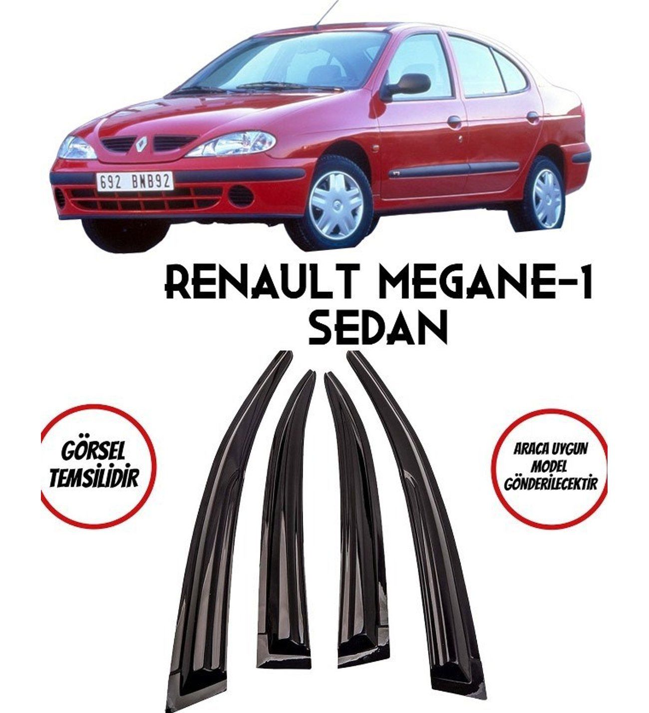 Renault Megane 1 Uyumlu Cam Rüzgarlığı 1996-2004 Arası uyumlu Mugen