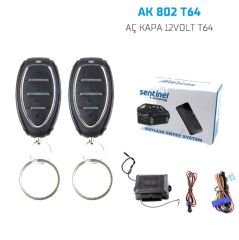 Oto açma kapama sistemi uzaktan kumandalı 12v T64 Sentinel