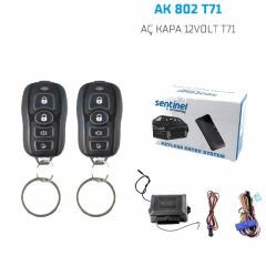 Oto açma kapama sistemi uzaktan kumandalı 12v T71 Sentinel