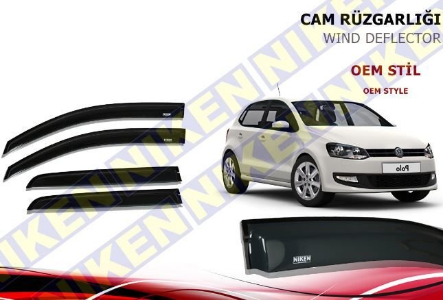 Volkswagen Polo Cam Rüzgarlığı 2009-2016 Arası Niken (Kromsuz Model)
