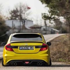 Honda Civic fb7 Anatomik spoiler boyalı (Pianoblack) 2012-2016 arası uyumlu