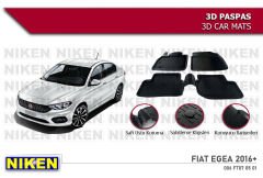 Fiat Egea Havuzlu 3D Paspas Niken Siyah 2016+ Sonrası