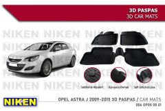 Opel Astra J Havuzlu 3D Paspas Niken Siyah 2009-2015 Arası