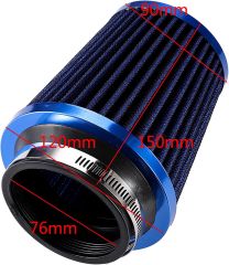 Hava Filtresi Spor Mavi 7.6 cm Küçük Boy / DAHI64 Space