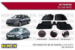 Volkswagen Passat B7 Havuzlu 3D Paspas Niken Siyah 2010-2015 Arası