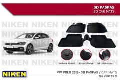 Volkswagen Polo Havuzlu 3D Paspas Niken Siyah 2017+ Sonrası