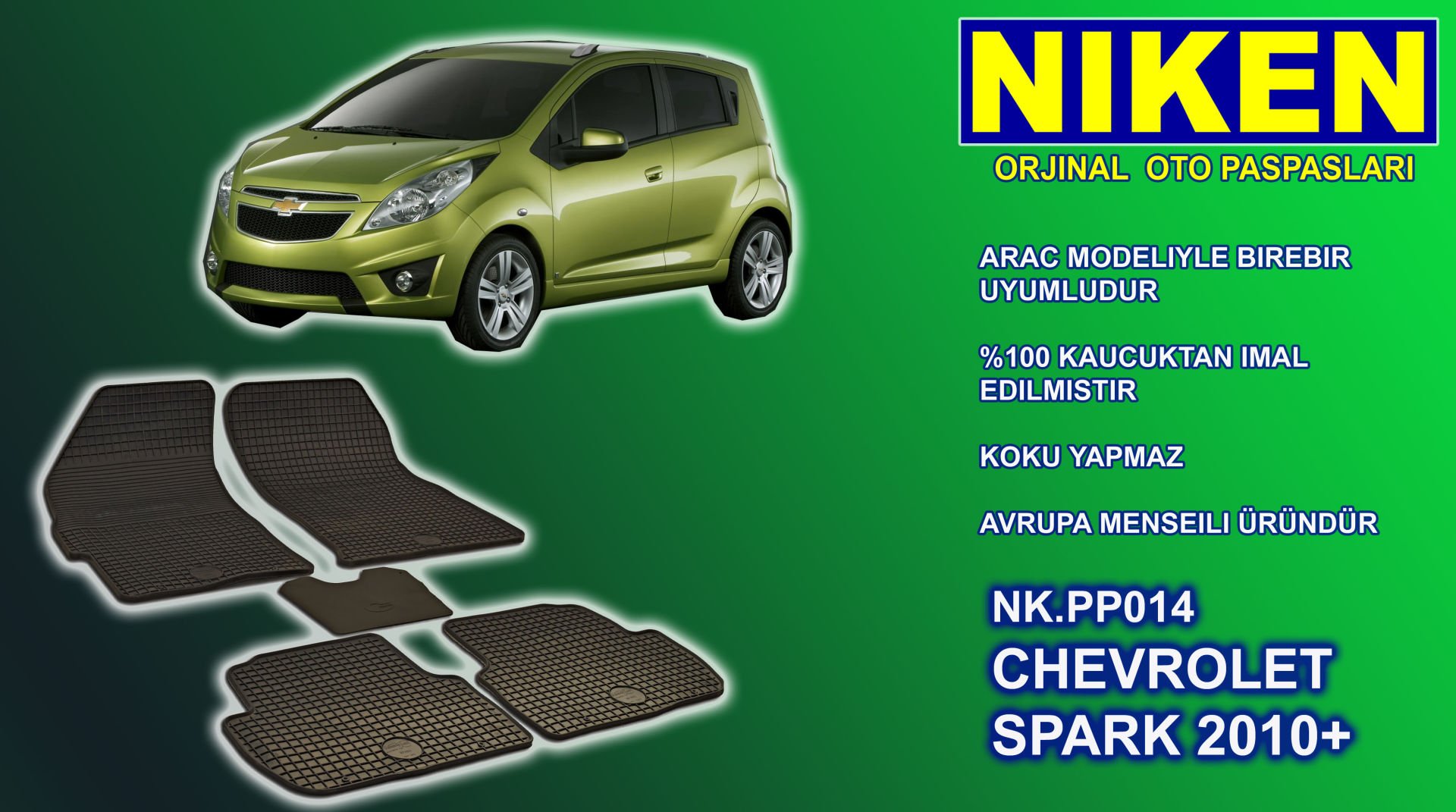 Chevrolet Spark paspas kauçuk oem germany 2010+ Sonrası NİKEN