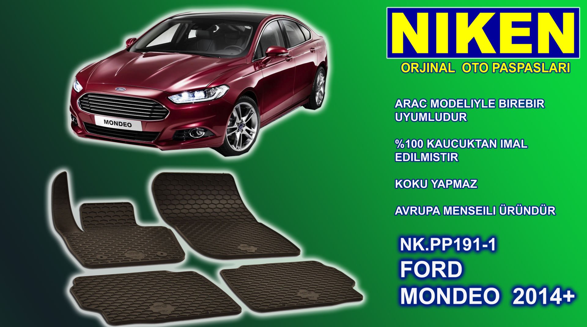 Ford Mondeo 5'li paspas kauçuk oem germany 2014+ Sonrası NİKEN