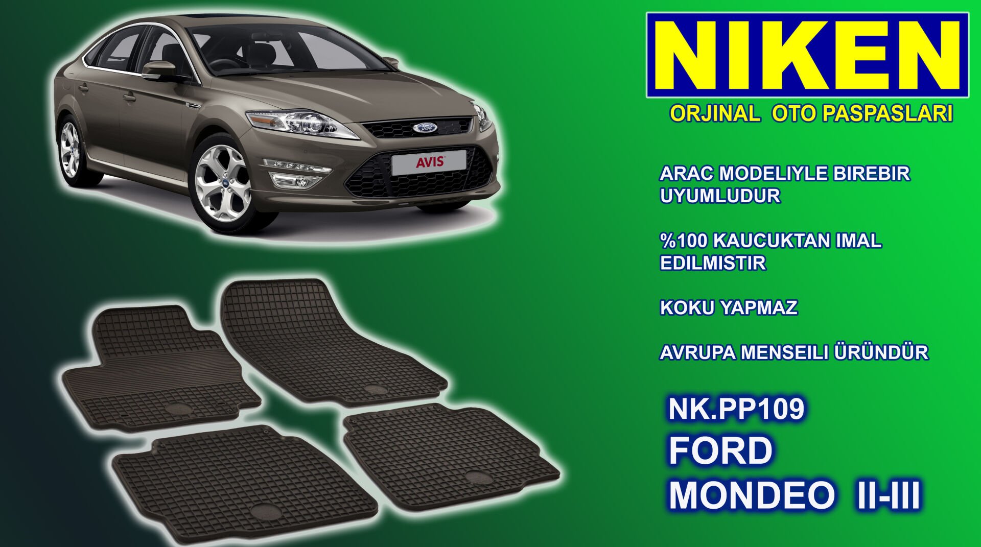 Ford Mondeo paspas kauçuk oem germany 2001-2015 Arası NİKEN