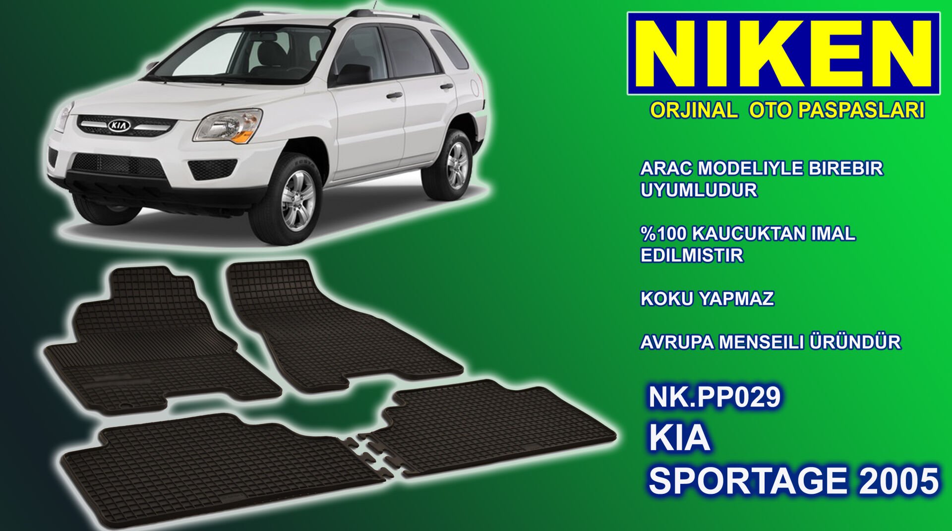 Kia Sportage paspas kauçuk oem germany 2005-2010 Arası NİKEN