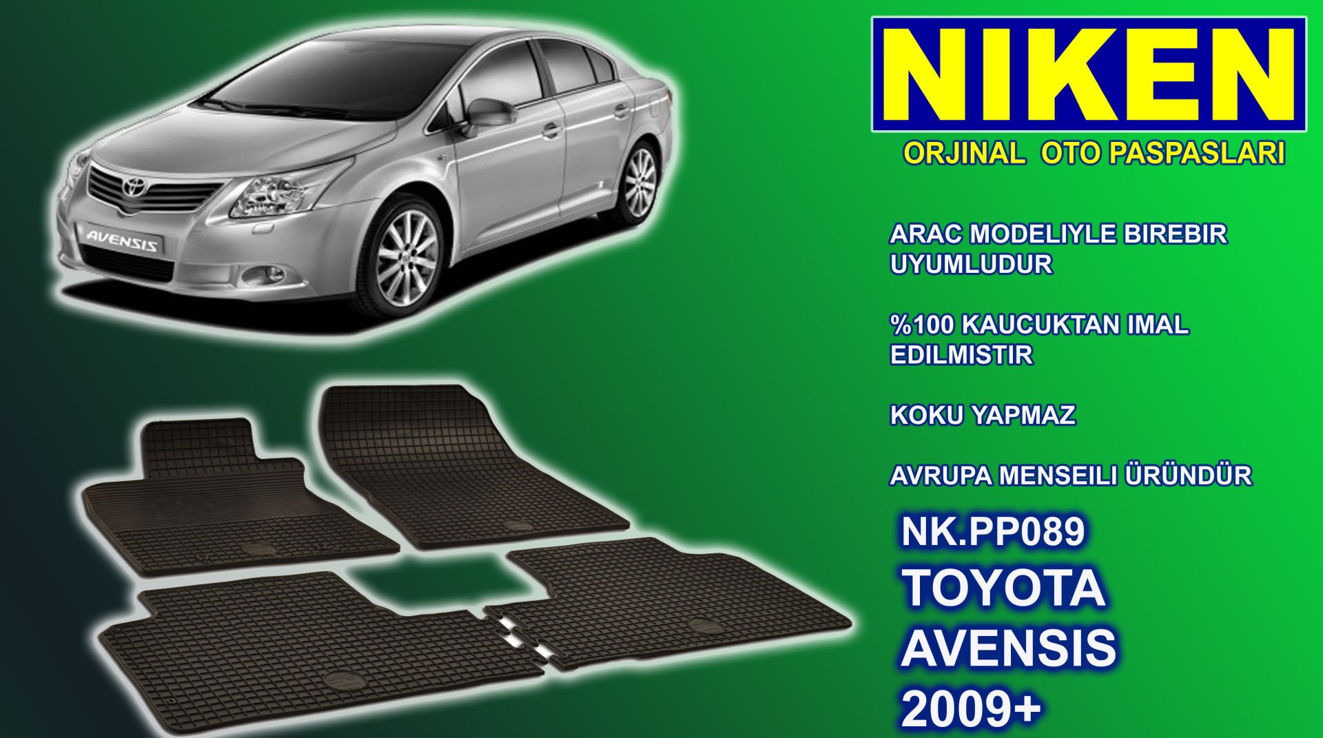 Toyota Avensis paspas kauçuk oem germany 2009+ Sonrası NİKEN