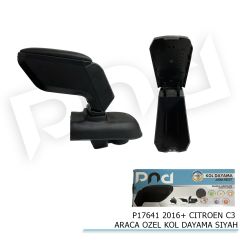 Citroen C3 Araca Özel Kol Dayama Kolçak Siyah 2016+ sonrası modellere uyumlu