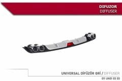 Fiat Bravo uyumlu üniversal difüzör Siyah tüm modeller