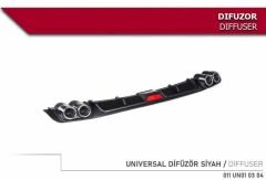 Seat Leon Mk3 uyumlu üniversal difüzör Gri 2012-2020 arası