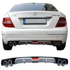Mercedes w204 c180 uyumlu üniversal difüzör Siyah 2007-2013 arası