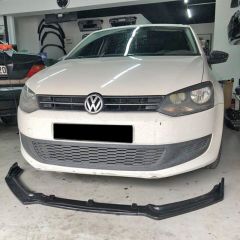 Vw Polo uyumlu ön tampon altı lip 3 parça kulaklı pianoblack 2009-2017 arası
