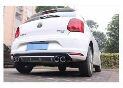 Vw Polo 6R uyumlu arka tampon altı difüzör Siyah 2009-2017 arası