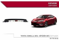 Peugeot 307 uyumlu arka tampon altı difüzör Gri 2001-2008 arası