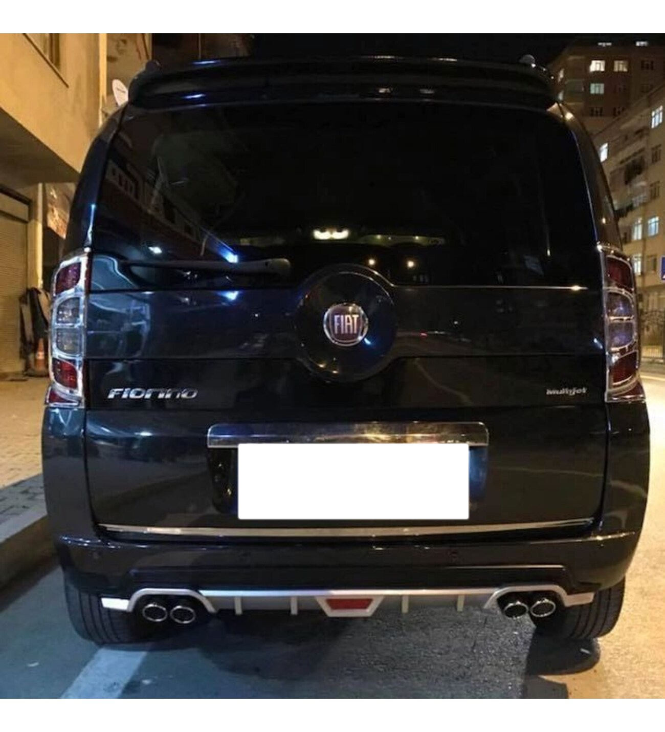 Fiat Fiorino uyumlu arka tampon altı difüzör Siyah tüm modeller
