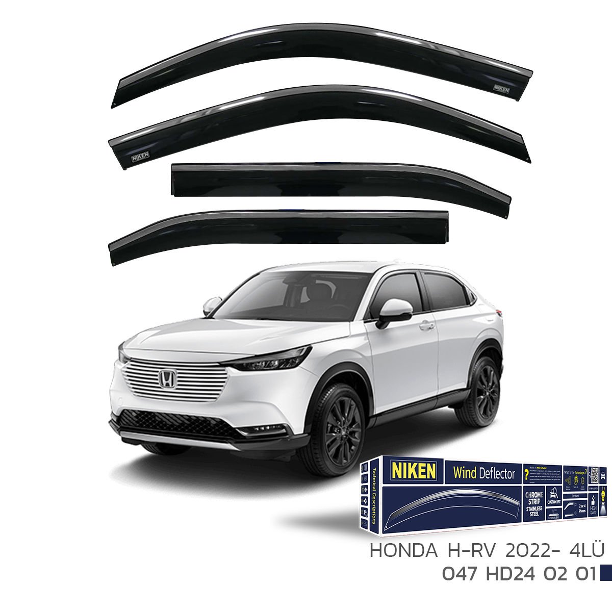 Honda Hrv Kromlu Cam Rüzgarlığı Niken 2022+ sonrası uyumlu