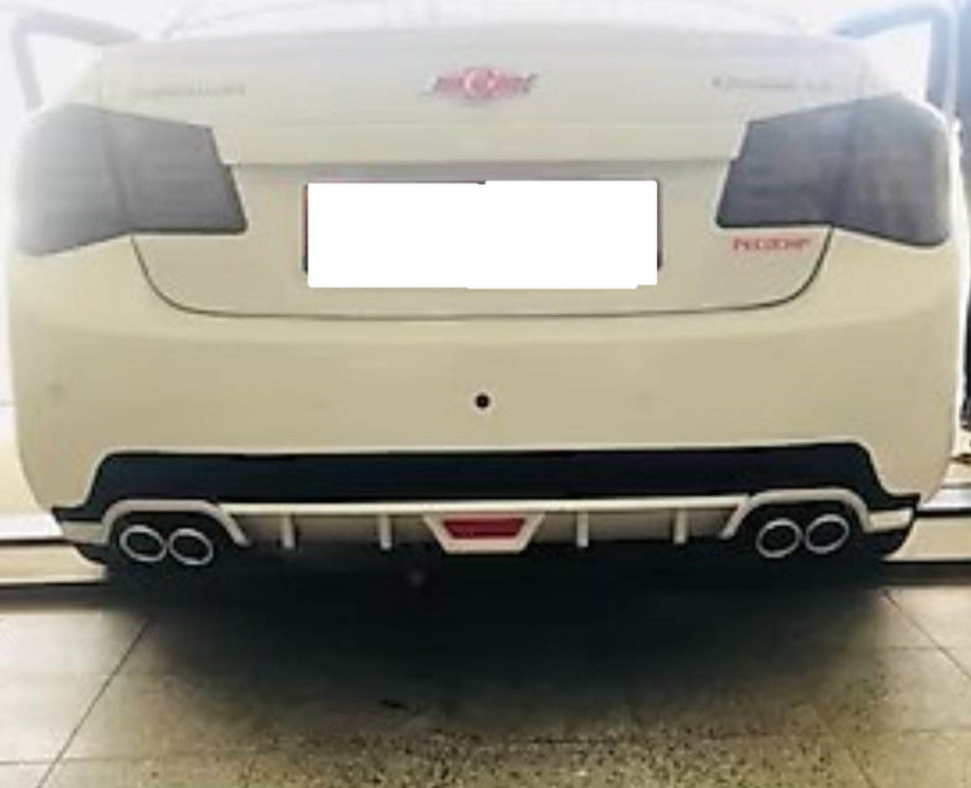 Chevrolet Cruze uyumlu arka tampon altı difüzör Siyah tüm modeller
