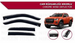 Isuzu Dmax Kromlu Cam Rüzgarlığı Niken 2021+ sonrası uyumlu
