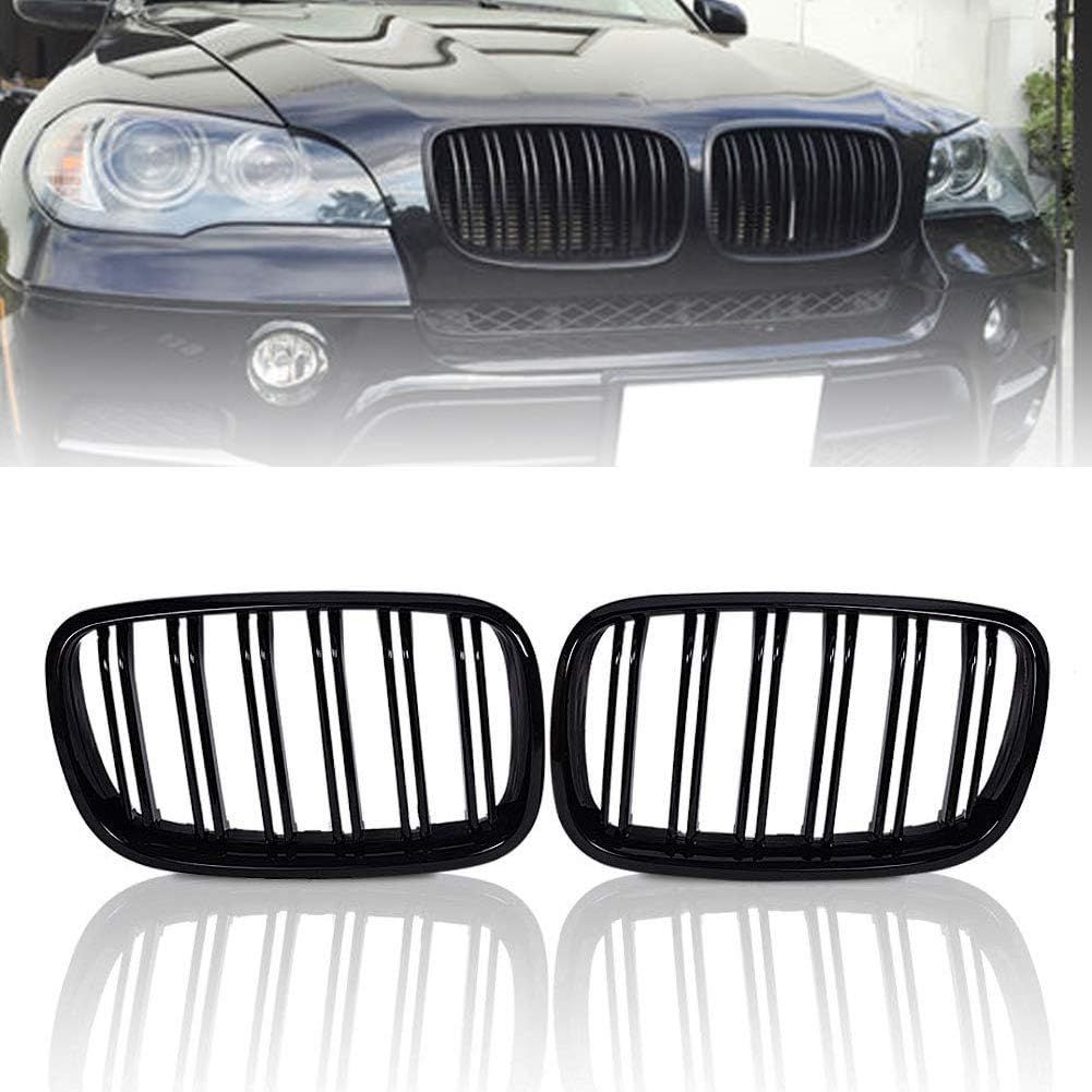 Bmw X6 E71 çift şeritli ön panjur ızgara 2006-2013 arası parlak siyah