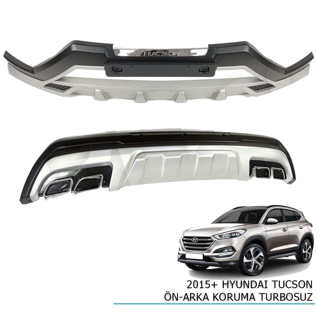 Hyundai Tucson Ön-Arka Tampon Koruması  2015-2018 (Model 2)