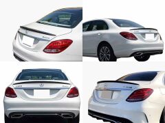 Mercedes w205 boyalı (Pianoblack) spoiler 2015-2021 arası