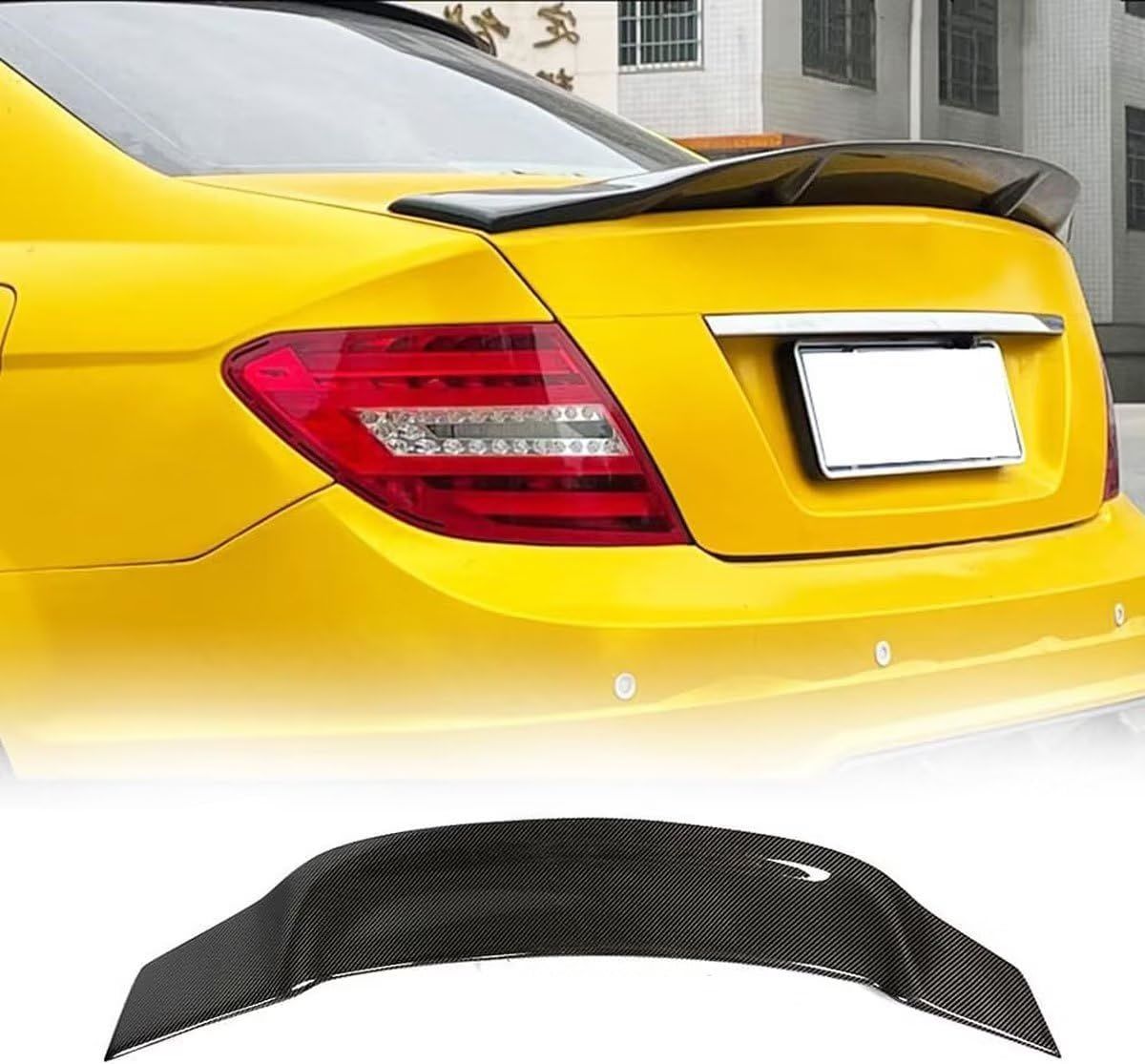 Mercedes w204 boyalı (Pianoblack) PSM spoiler 2007-2013 arası