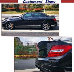 Mercedes w204 boyalı (Pianoblack) PSM spoiler 2007-2013 arası