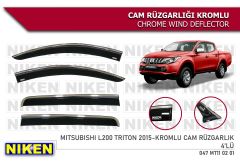 Mitsubishi L200 Trition Kromlu Cam Rüzgarlığı Niken 2015+