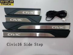 Honda Civic Fc5 Kapı Eşiği Işıklı Mavi 2016-2021 Arası Uyumlu