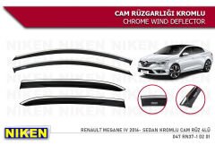 Renault Megane 4 Sedan Kromlu Cam Rüzgarlığı Niken 2016+