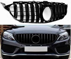 Mercedes w205 gtr ön panjur ızgara seti siyah 2014 / 2018 c serisi