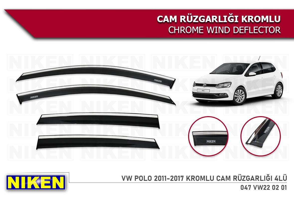 Vw Polo Kromlu Cam Rüzgarlığı Niken 2011-2017
