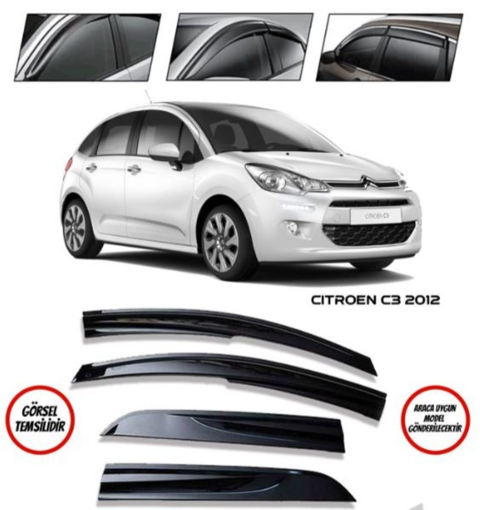 Citroen C3 Uyumlu Cam Rüzgarlığı 2012+ Sonrası Mugen