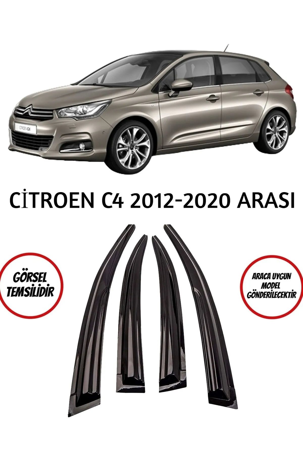 Citroen C4 Uyumlu Cam Rüzgarlığı 2012+ Sonrası Mugen