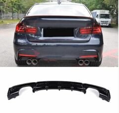 Bmw F30 arka tampon difüzörü 4 çıkış m-performance 2012-2018