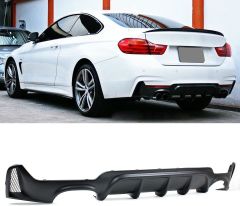 Bmw F32 arka tampon difüzörü 4 çıkış m-performance pianoblack 2012-2018