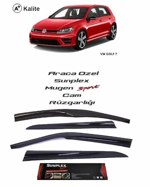 Vw Golf 7 Mugen Cam Rüzgarlığı 2013-2020 arası 4'lü Sunplex