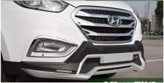 Hyundai ix35 ön ve arka koruma çift çıkış egzozlu ledli model 2009-2016
